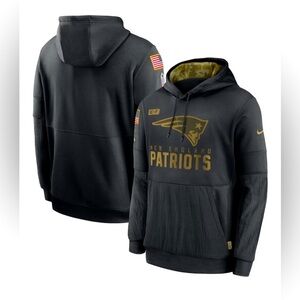 Nike New England Patriots Salute To Service Hoodie, Black- Men’s XXL NWOT